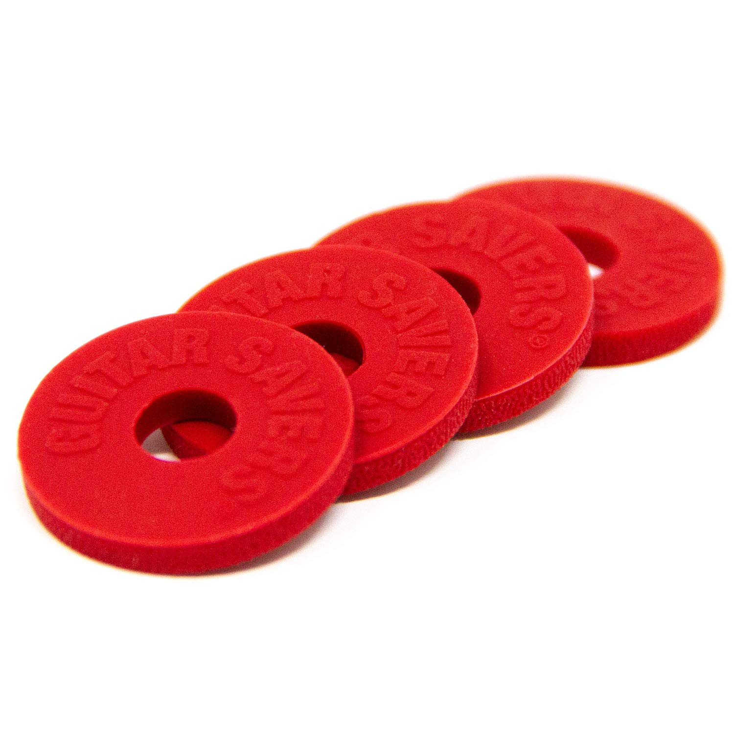Premium Guitar Strap Locks (2 Pairs) - Secure Red Strap Buttons for Electric/Acoustic Guitar, Bass - Prevent Accidental Drops During Performances & Practice