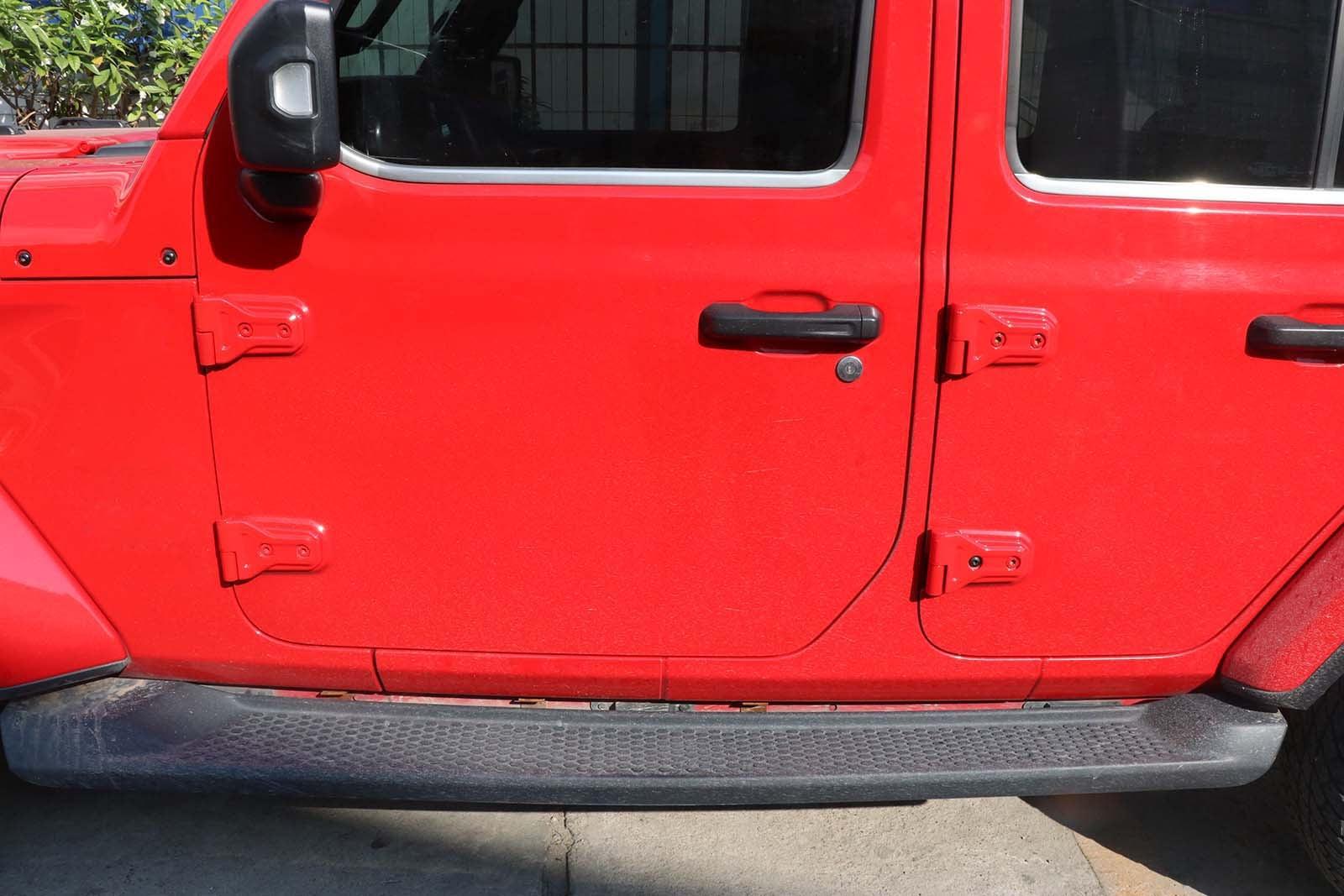 8-Piece Door Hinge Shell Set for Jeep Wrangler JL 2018-2022 - Black/Red/Silver Color Options - Perfect for Off-Road Protection & Customization