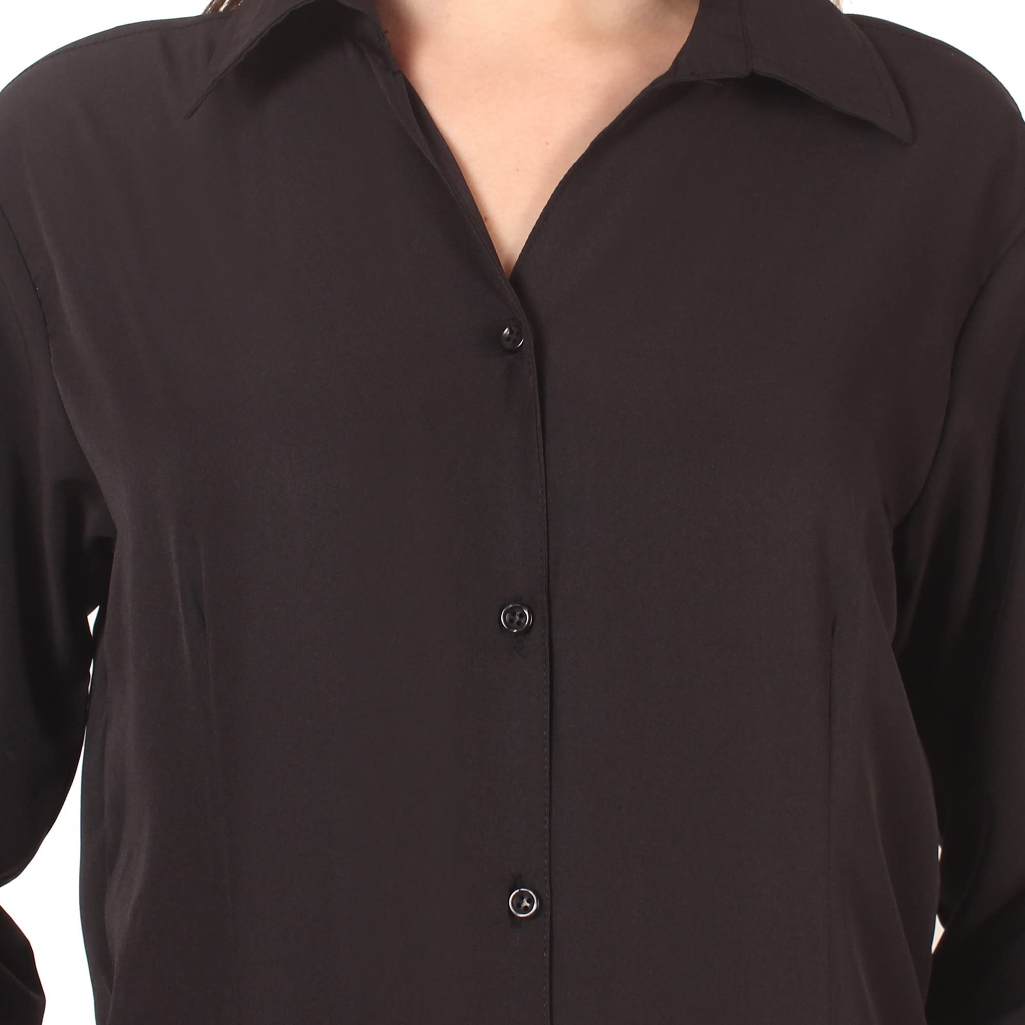 Hunoor Women's 3/4 Sleeve Formal Blouse for Office & Special Occasions | Elegant Workwear & Party Shirt for Ladies & Teens