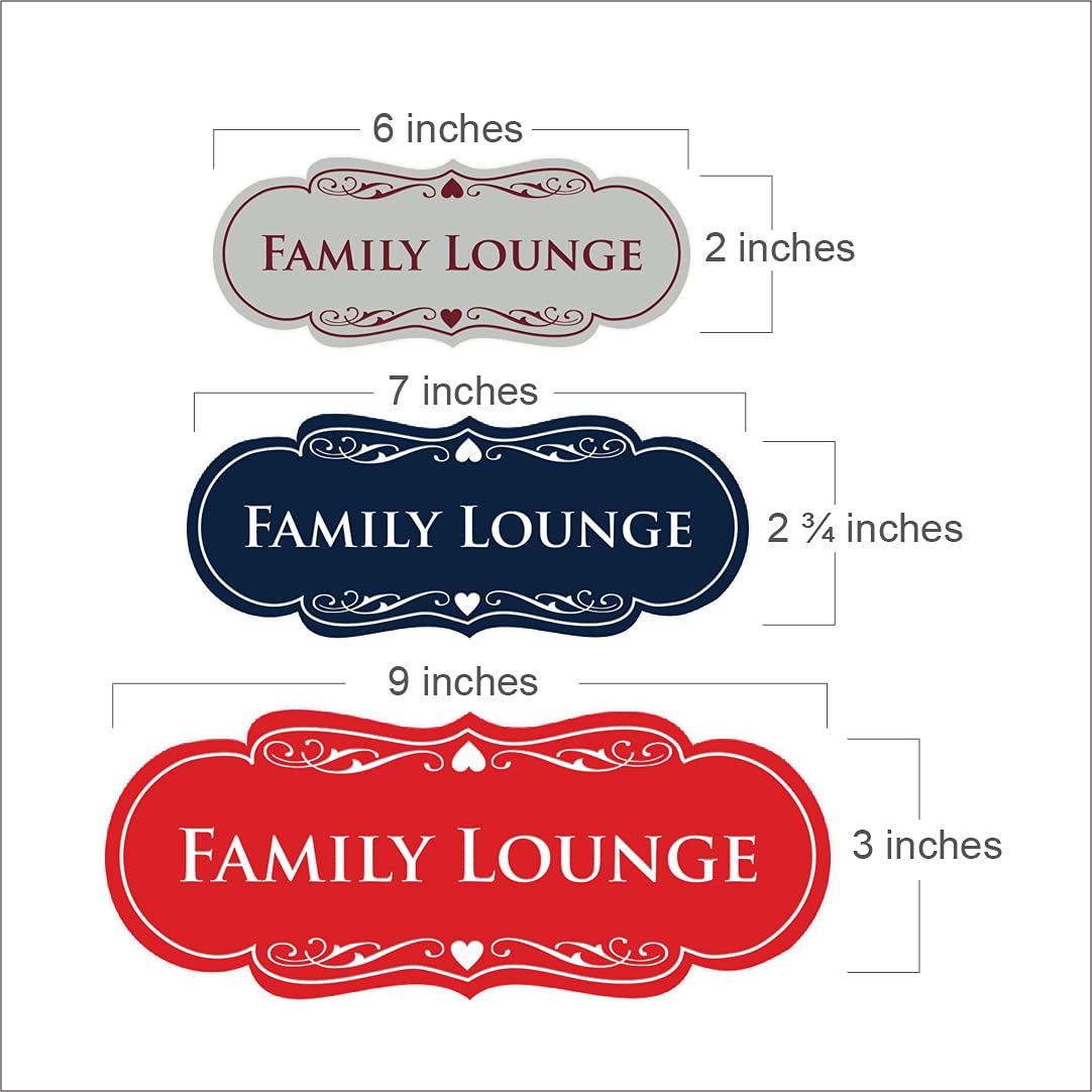 ByLITA Designer Family Lounge Sign - Small Ivory & Dark Brown Wooden Wall Decor for Living Room, Bedroom, or Nursery
