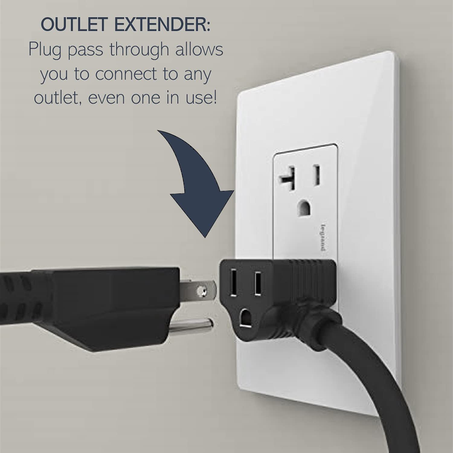 Legrand Wiremold RDZNI10 Recessed Power Strip with USB - 2 Outlets & 2 USB Ports - 10ft Extension Cord - Nickel Finish - Perfect for Home Office, Bedroom, TV Stand & Gaming Setup - Wall Mount Electrical Outlet with USB Charging Station