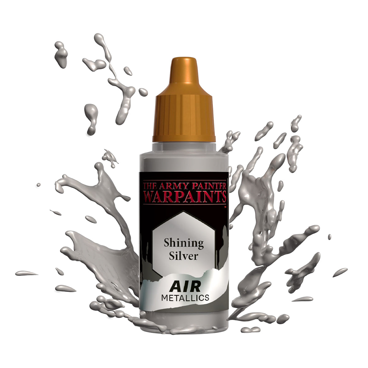 Warpaints Air Metallics Shining Silver - Premium Metallic Paint for Miniatures & Models - Perfect for Warhammer, Cosplay & DIY Crafts