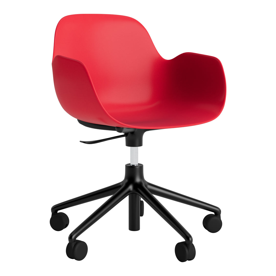 Modern Form Armchair with 5W Swivel Base & Gas Lift Mechanism - Ergonomic Office Chair for Home & Workspace Comfort