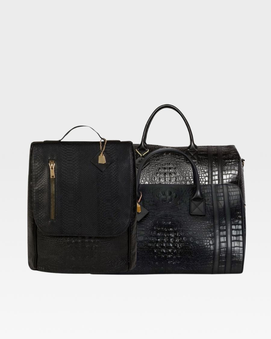 Apollo 2 Travel Set in Black - Premium Compact Luggage for Business & Vacation Trips | Perfect Carry-On for Airplanes, Hotels & Weekend Getaways
