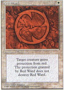 Magic The Gathering Red Ward Fourth Edition MTG Card - Perfect for Collectors, Deck Builders & Strategy Game Players
