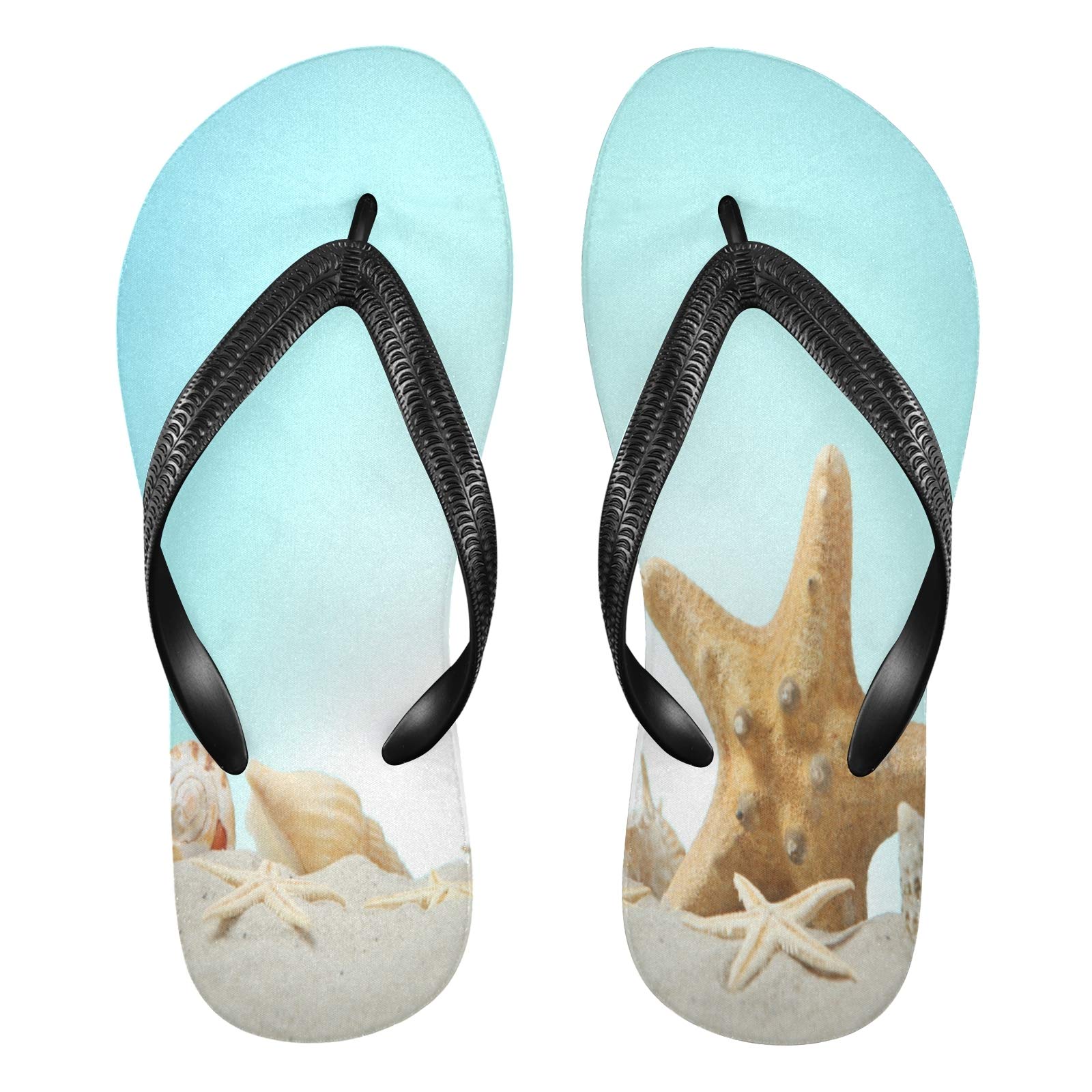 Blueangle Beach Starfish Flip Flops for Women & Men | Water Shoes for Swimming & Outdoor | Comfortable Summer Sandals for Beach, Pool, and Vacation