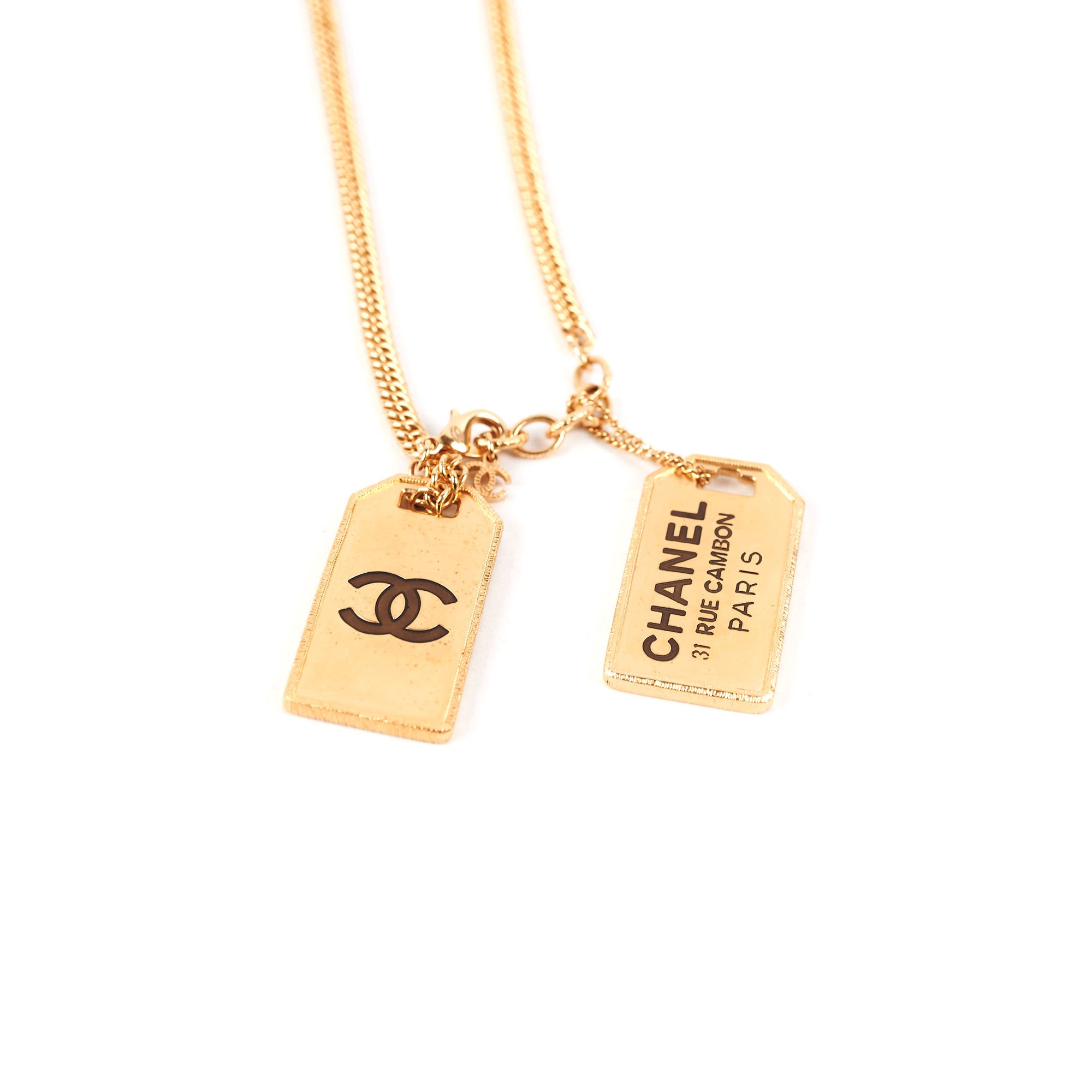 Chanel Name Tag Necklace - Fashion Jewelry for Women, Personalized Nameplate Pendant with Chain - Perfect for Gifts, Parties, and Everyday Wear