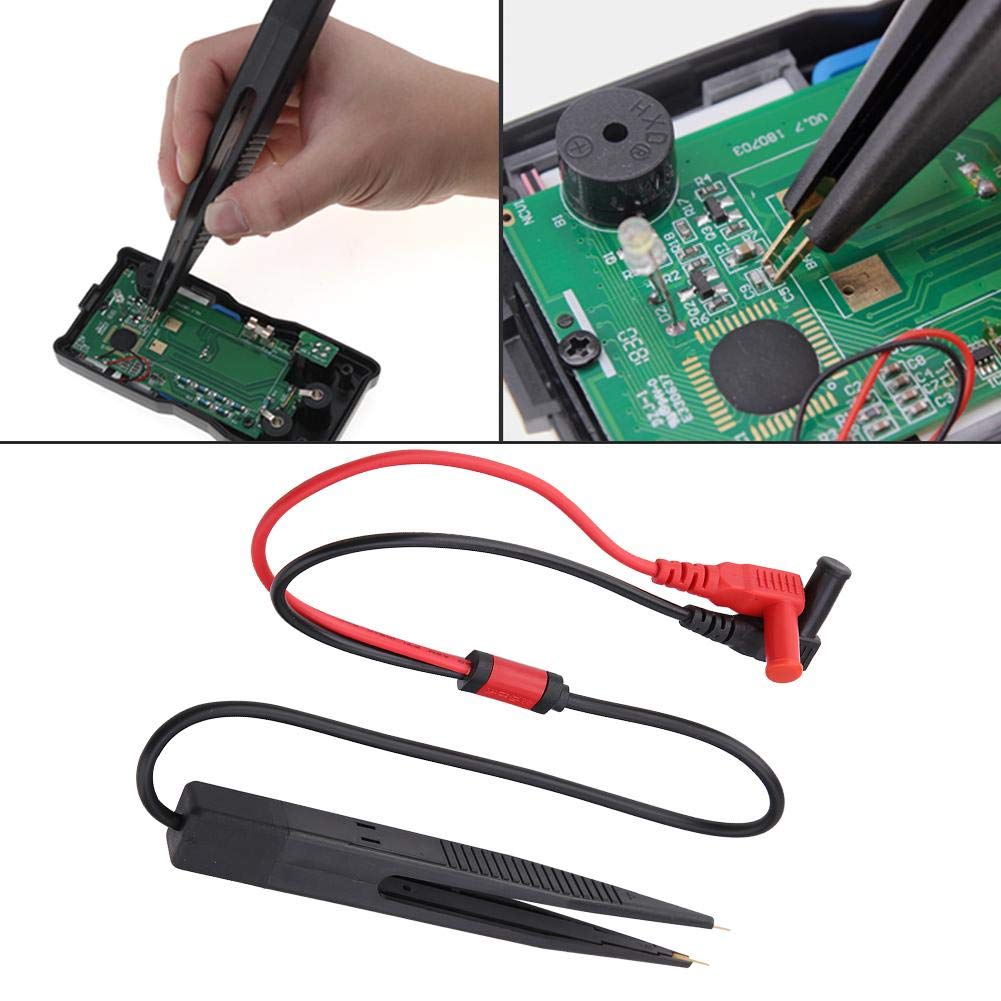 Digital Multimeter Test Leads with Alligator Clips - SMD Component Tester for Capacitors, Resistors, Diodes - Perfect for Electronics Repair, DIY Projects & Circuit Testing