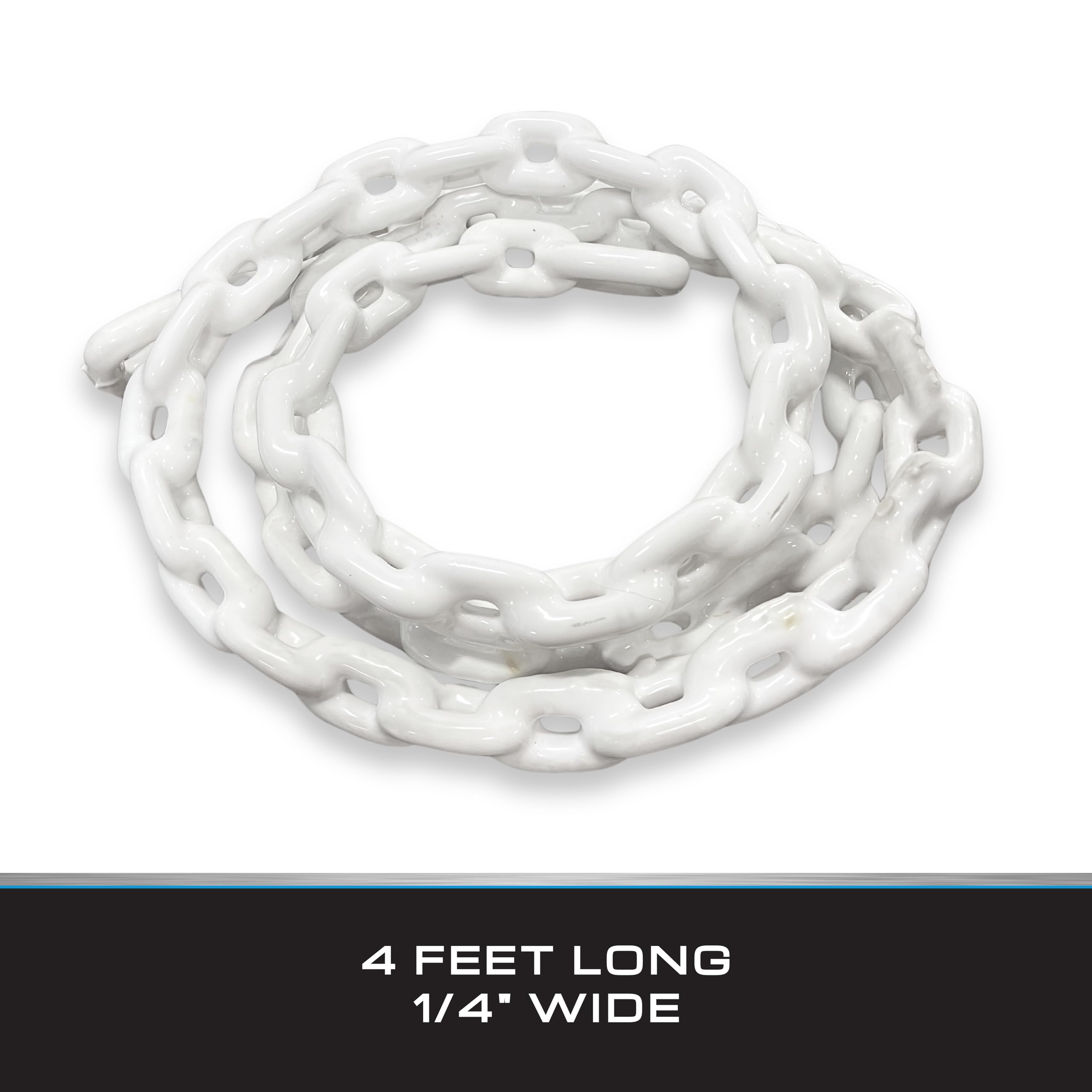 White Polymer Coated Anchor Chain 1/4