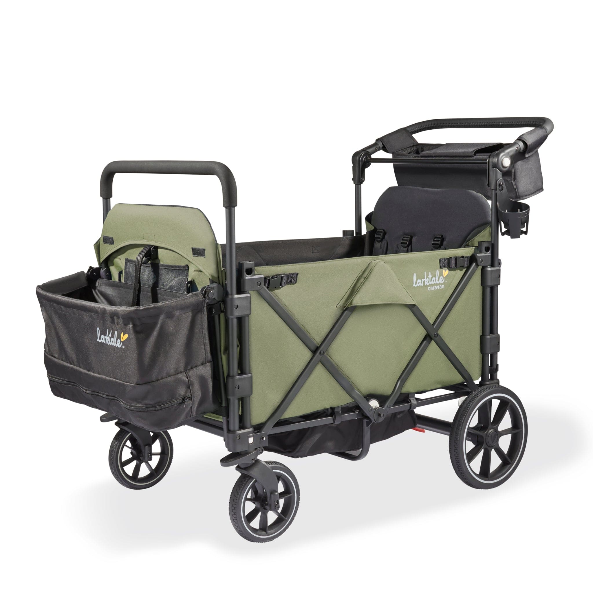 Larktale 2024 Caravan Quad Stroller Wagon - 4-in-1 All-Terrain Baby Stroller & Wagon for Outdoor Adventures, Beach, Park, and Shopping