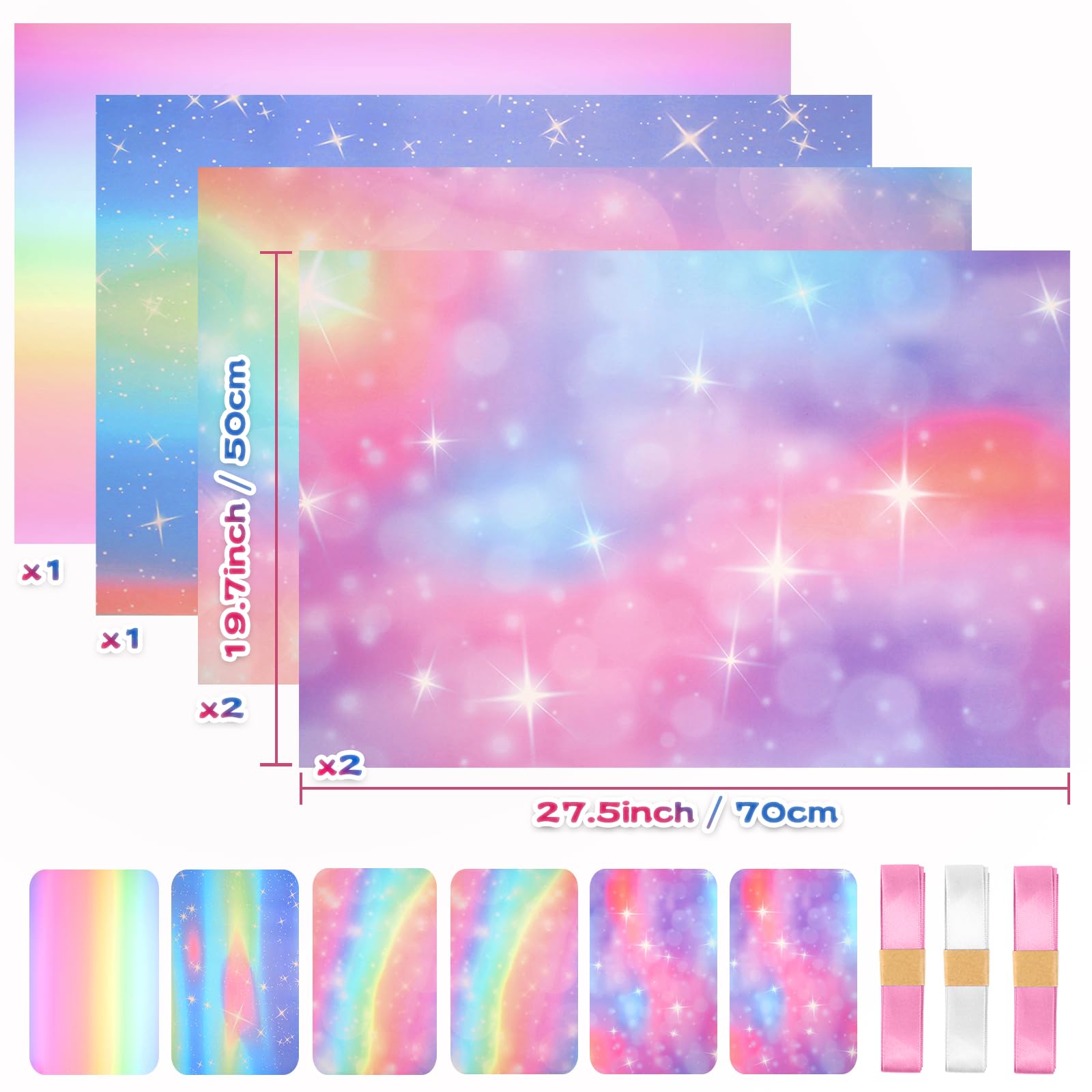 Fairy Birthday Wrapping Paper for Girls - 6 Sheets of Premium Gift Wrap Set for Women, Kids & Teens - Perfect for Birthday Presents, Party Favors & Special Occasions