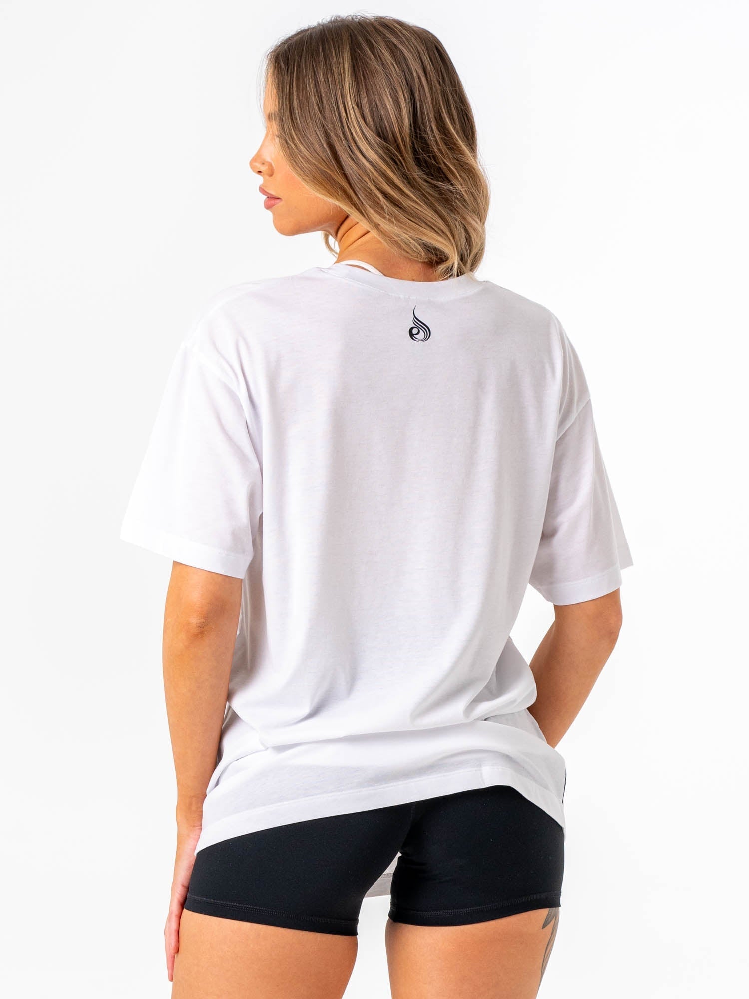 Emerge Oversized T-Shirt for Women - Soft Cotton White Tee - Casual Loungewear & Streetwear Fashion