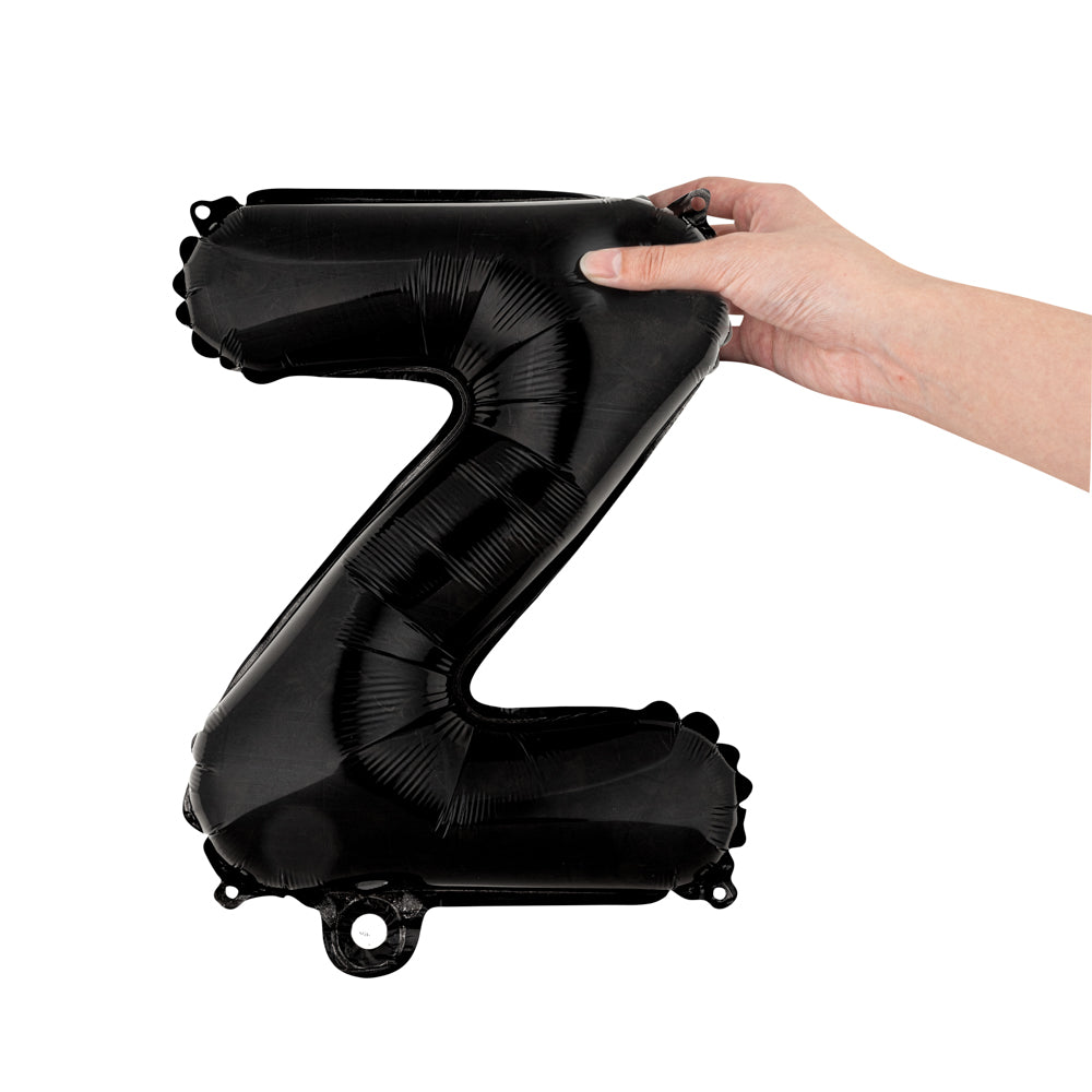 Balloonify Black Mylar Letter Z Balloon - 16 Inch Large Alphabet Balloon for Birthday Parties, Baby Showers & Wedding Decorations (1 Count)