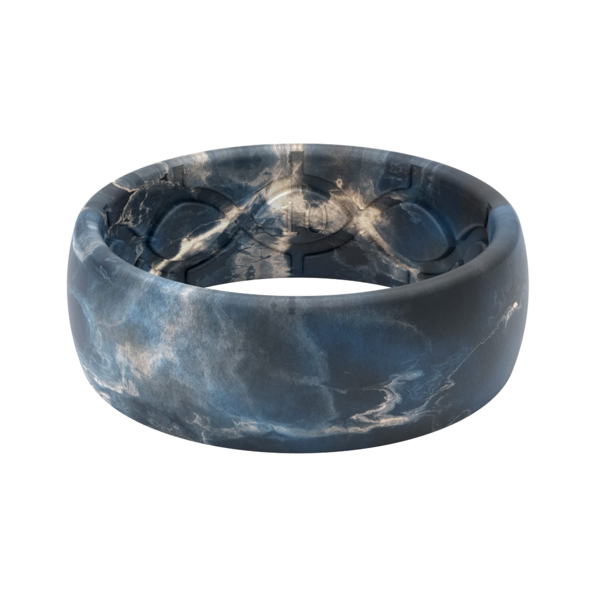 Groove Life Nomad Silicone Wedding Band for Men - Breathable Rubber Ring with Unique Design & Lifetime Warranty - Perfect for Active Lifestyle, Gym, Swimming, Outdoor Adventures