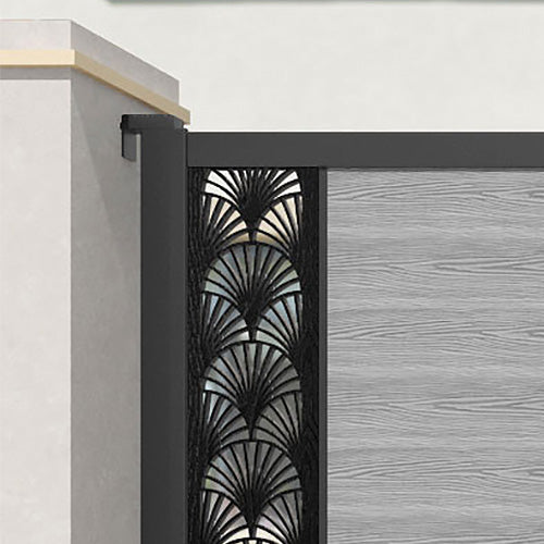 Classic Laurel Straight Top Driveway Gate - Light Grey Steel Fence for Home Security & Privacy | Perfect for Residential Driveways, Gardens & Property Boundaries