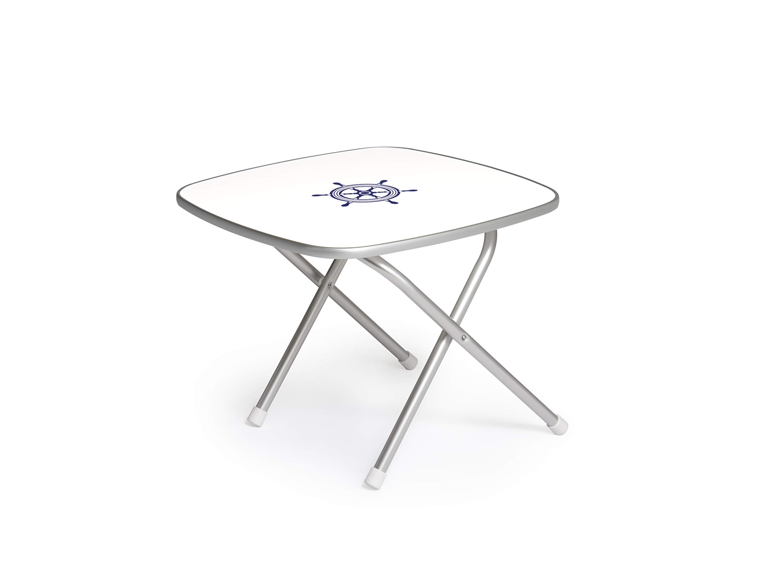 FORMA MARINE Folding Boat Table 24x24 Inches - Adjustable Height 19.4