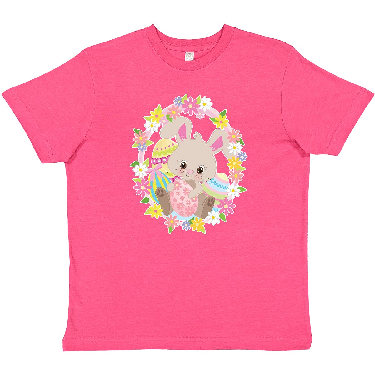 Easter Bunny T-Shirt with Flowers & Eggs for Kids - Easter Outfit