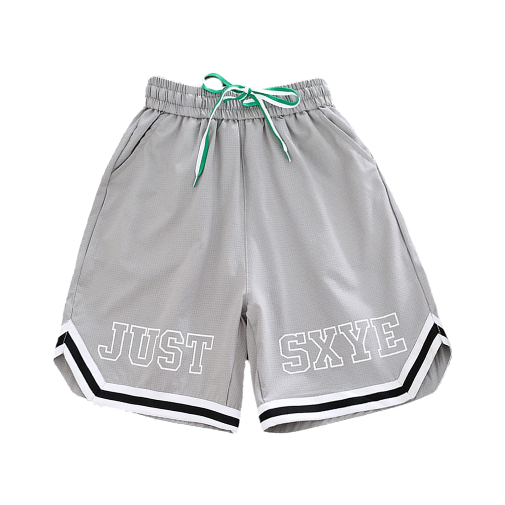 Kids Quick Dry Running Shorts for Boys - Elastic Waist with Drawstring & Pockets - Breathable Summer Athletic Shorts for Track, Gym & Outdoor Play