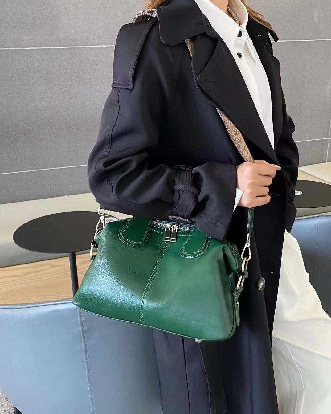 Stylish Genuine Leather Tote Bag for Women - Professional Work Bag with Multiple Pockets - Perfect for Office, Business Meetings & Daily Commute