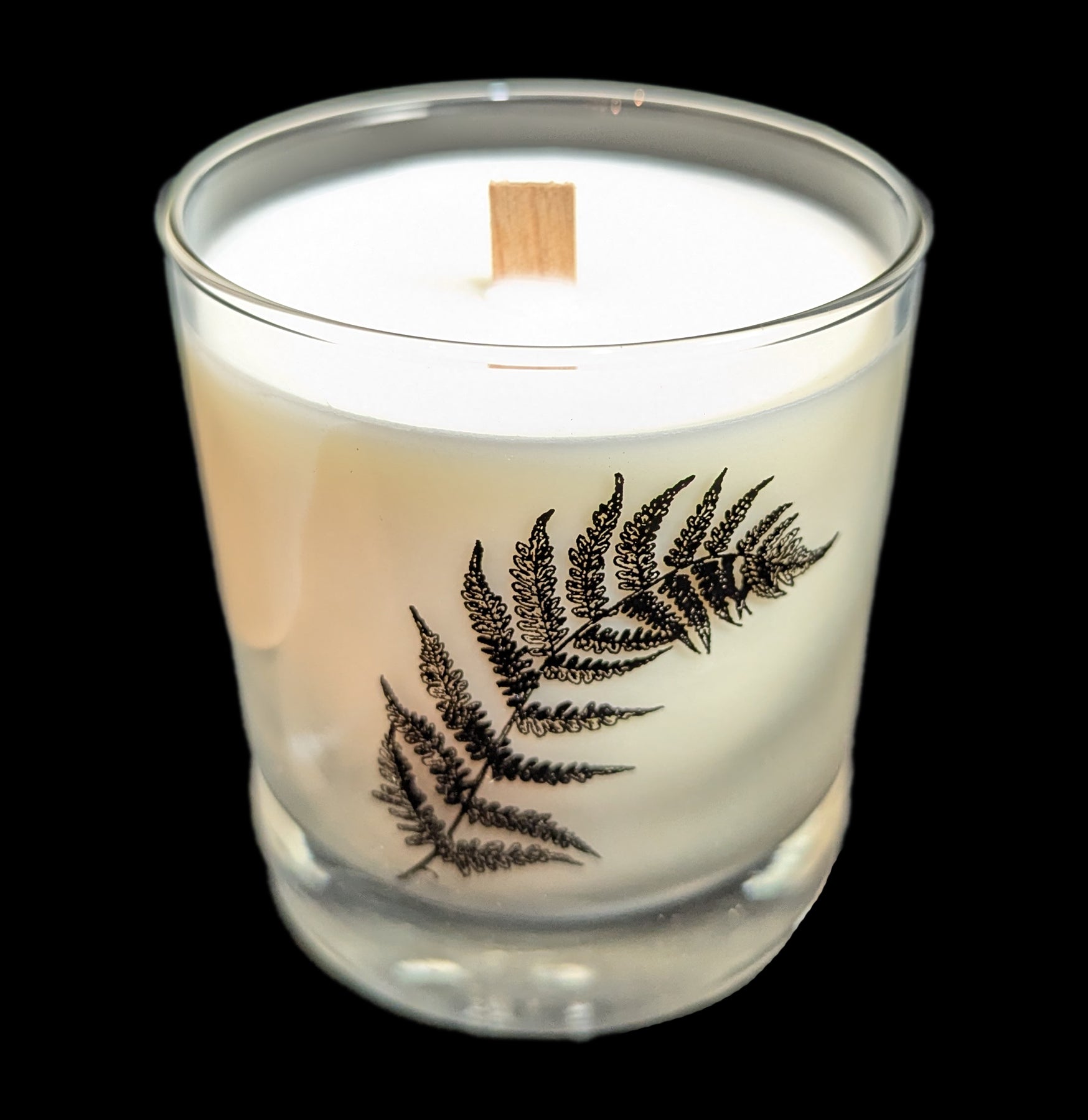 Elegant Fern Cocktail Candle - Handmade Soy Wax Scented Candle for Home Decor, Wedding Centerpieces & Romantic Dinner Ambiance