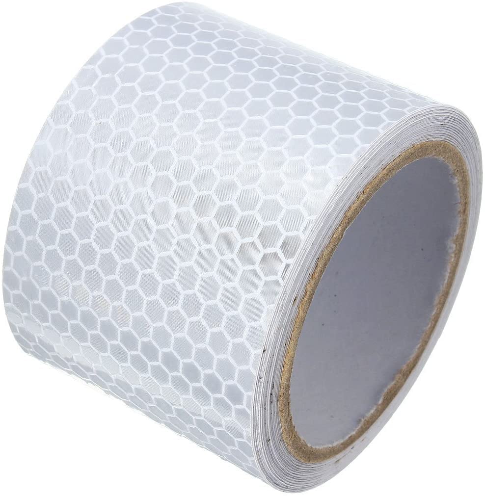 High Visibility Reflective Tape - Self-Adhesive Safety Warning Tape for Night Visibility, White Reflective Sticker for Bikes, Helmets, Bags & Outdoor Gear - Perfect for Running, Cycling & Emergency Safety