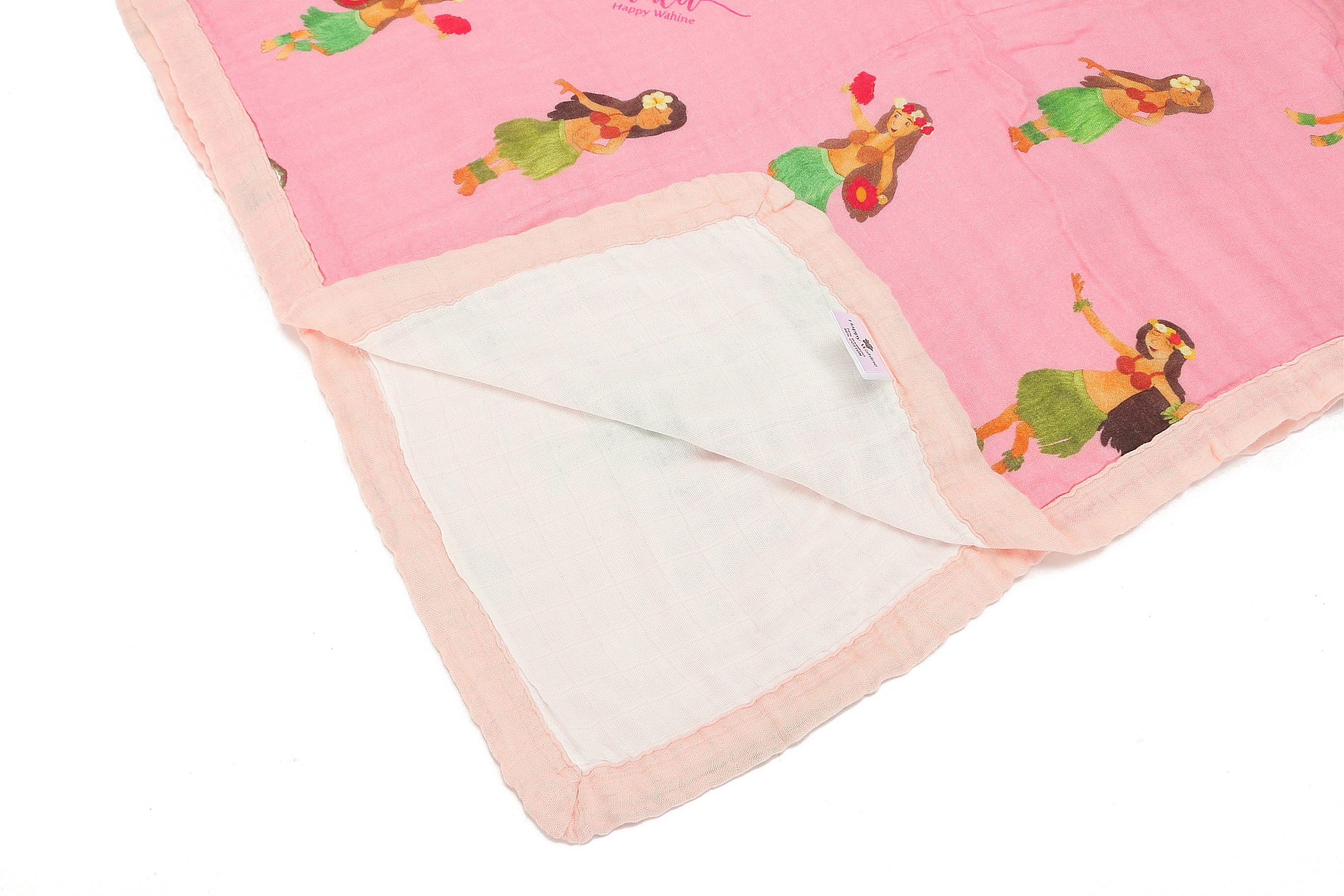 Soft Pink Hula Girl Baby Blanket - Cozy & Breathable for Newborns, Infants & Toddlers - Perfect for Nursery, Stroller & Bedtime Snuggles