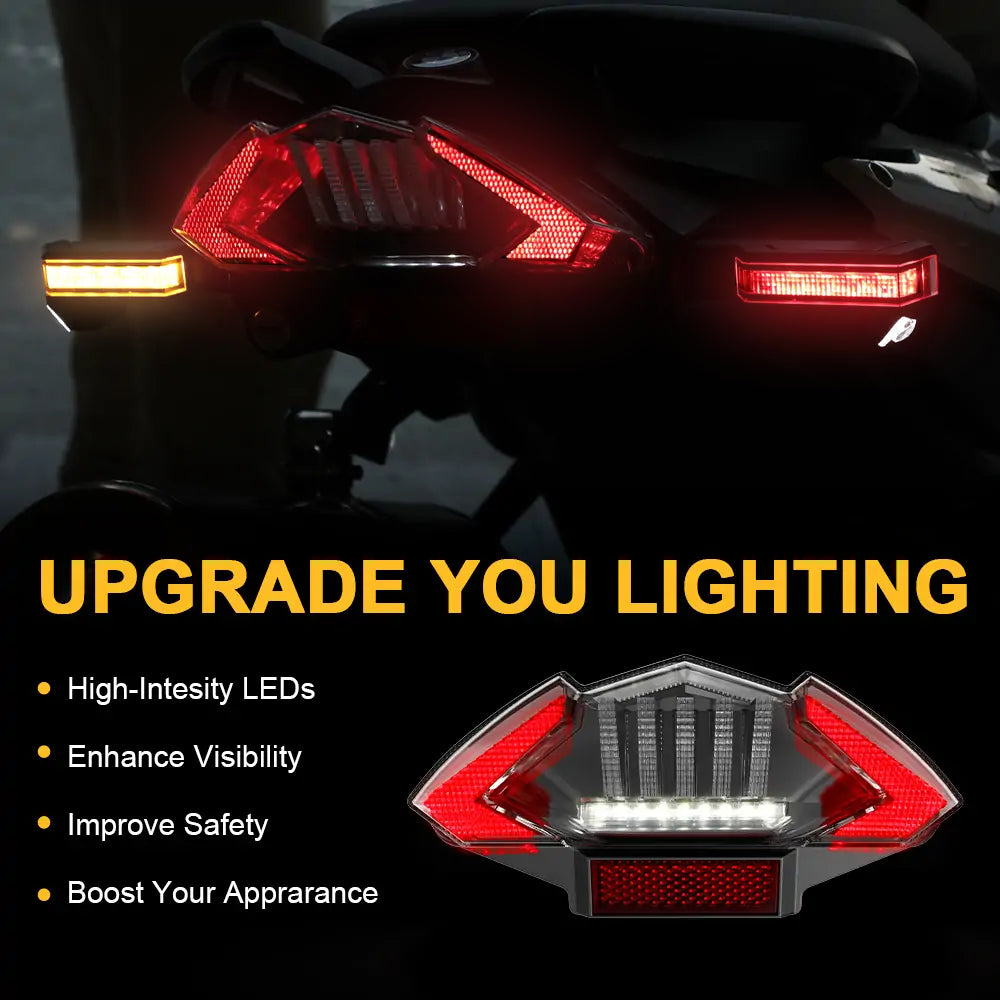 BMW Motorcycle LED Tail Light Kit - Integrated DRL Brake Light with Turn Signals | High Visibility Safety Lighting for Night Riding & Custom Bike Builds