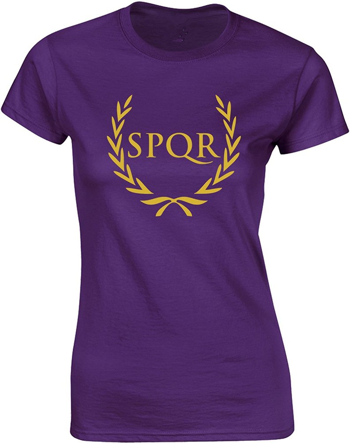 Vallowa Women's Casual SPQR Short Sleeve T-Shirt - Soft Cotton Crew Neck Tee for Everyday Wear, Street Style & Summer Outfits