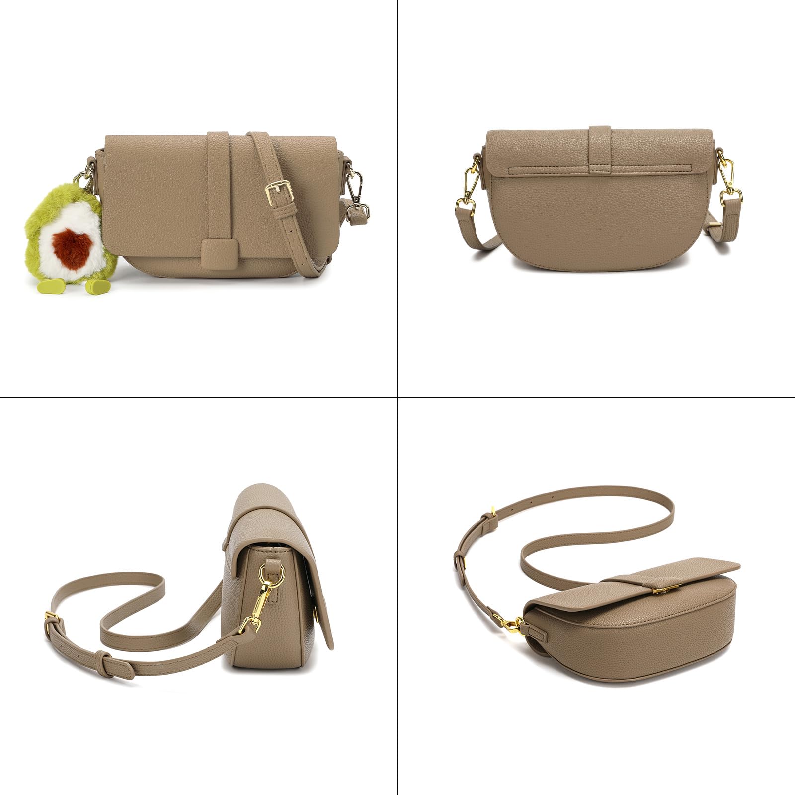 Stylish Women's Crossbody Bags - Leather Shoulder Purse with Detachable Pendant | Perfect for Travel, Shopping & Everyday Use