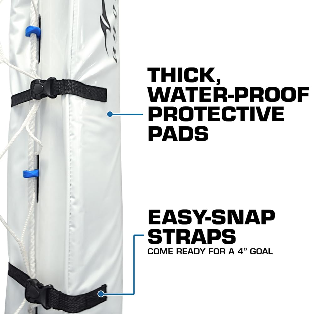 Agora Football Goal Post Pads - Set of 2 for Soccer Training and Game Protection - Perfect for Youth, High School, and Recreational Soccer Matches