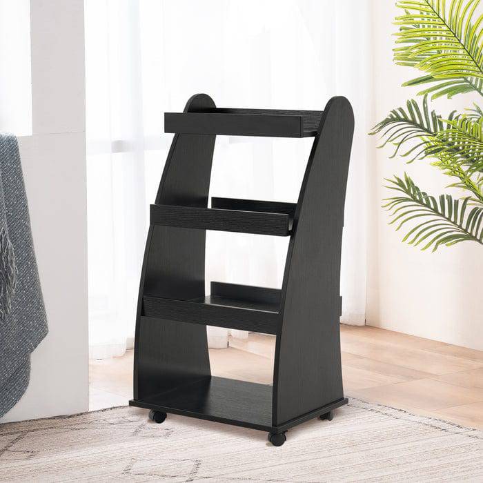 4-Tier Salon Rolling Utility Cart with Wheels - Mobile Storage Organizer for Hair Stylists, Nail Techs & Beauty Professionals - Perfect for Salon, Spa, Home & Office Use