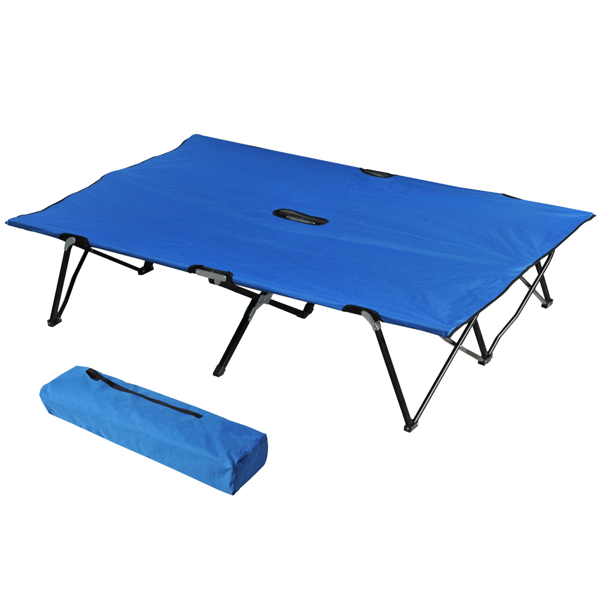 Outsunny 2 Person Folding Camping Cot for Adults - 50