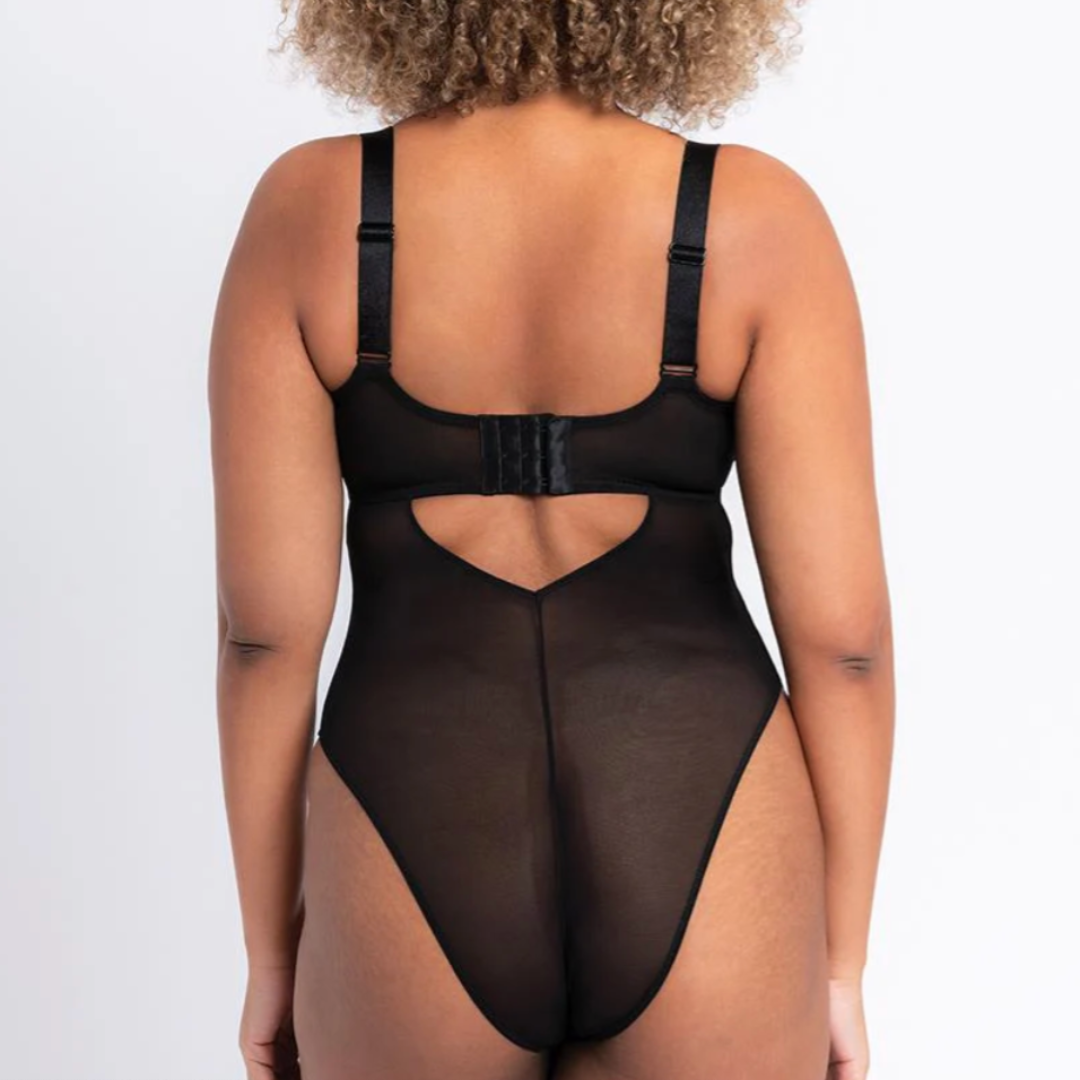 Iridescent Plunge Bodysuit - Sexy Shimmering One Piece for Women | Perfect for Clubwear, Date Nights & Special Occasions