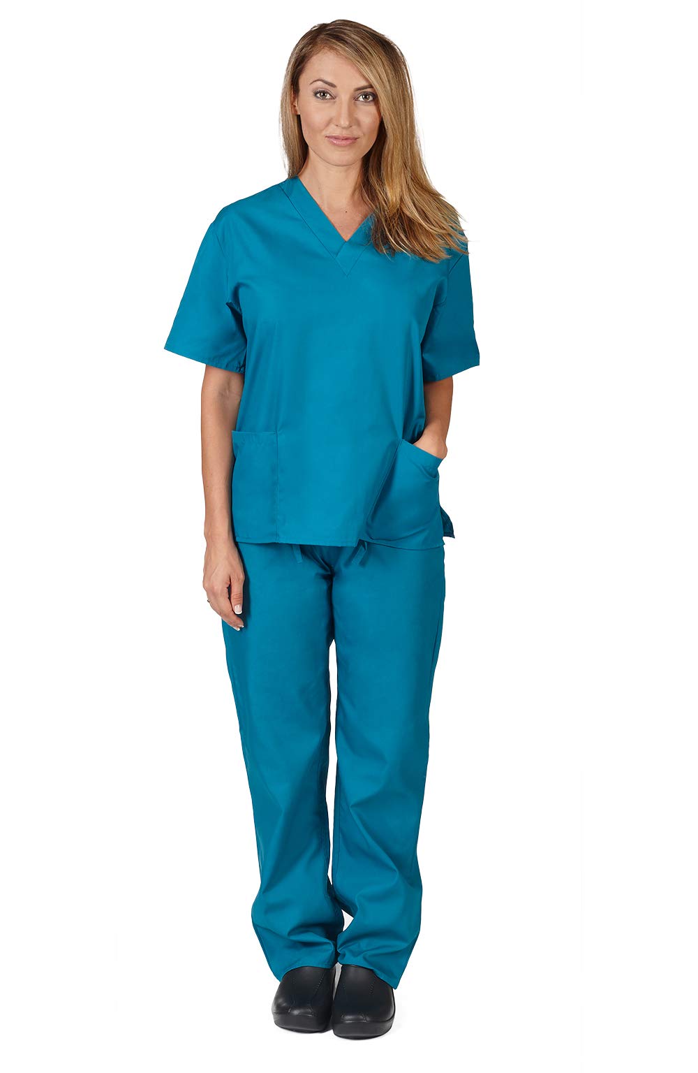 Premium Women's Medical Scrub Set - 6-Pack Comfortable Nursing Uniforms with V-Neck Top & Elastic Waist Pants for Healthcare Professionals - Perfect for Hospitals, Clinics & Long Shifts