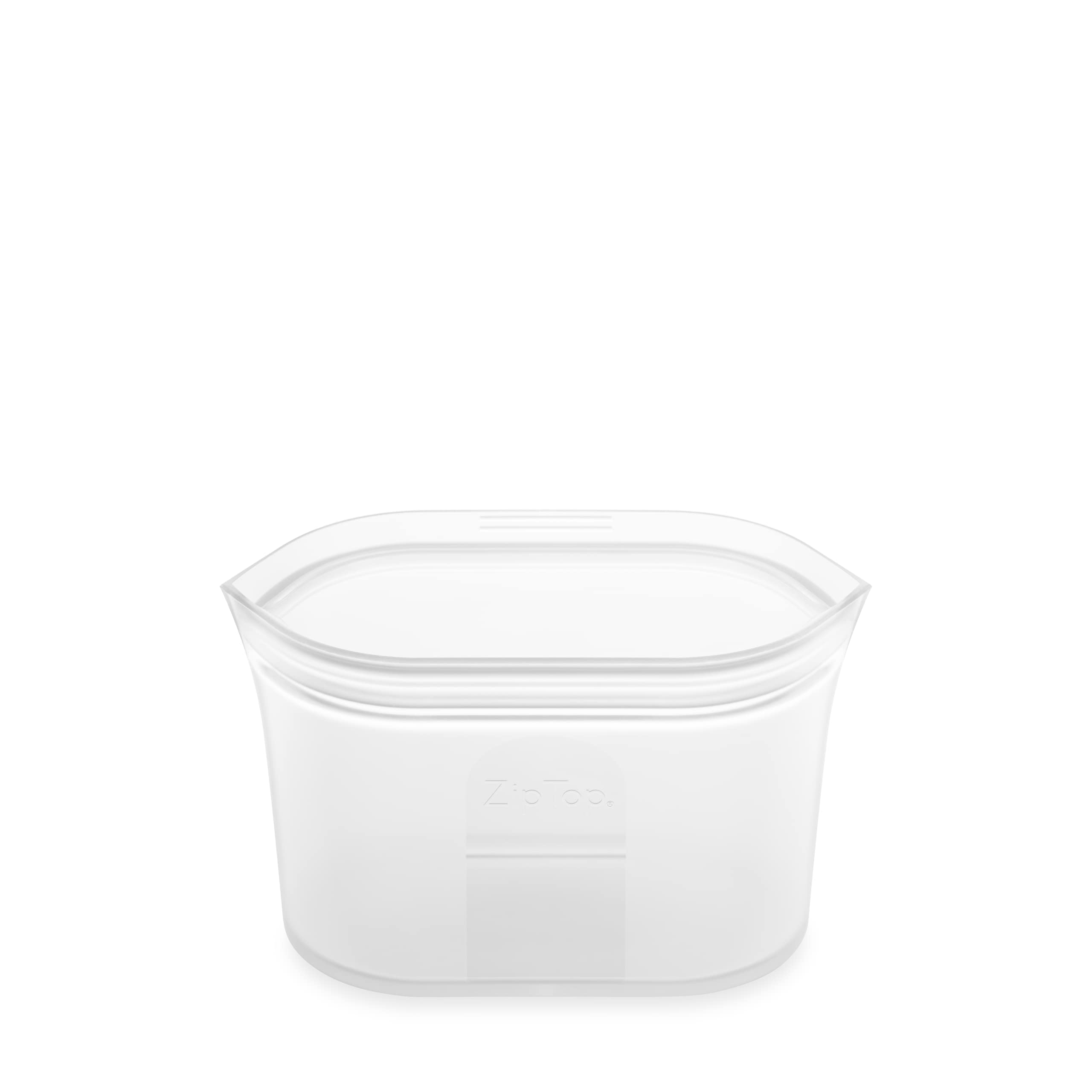 Eco-Friendly Zip Top Reusable Food Storage Bags - Small Dish [Frost] | Silicone Meal Prep Containers | Microwave, Dishwasher & Freezer Safe | Made in USA | Perfect for Meal Prep, Leftovers & On-the-Go Snacks