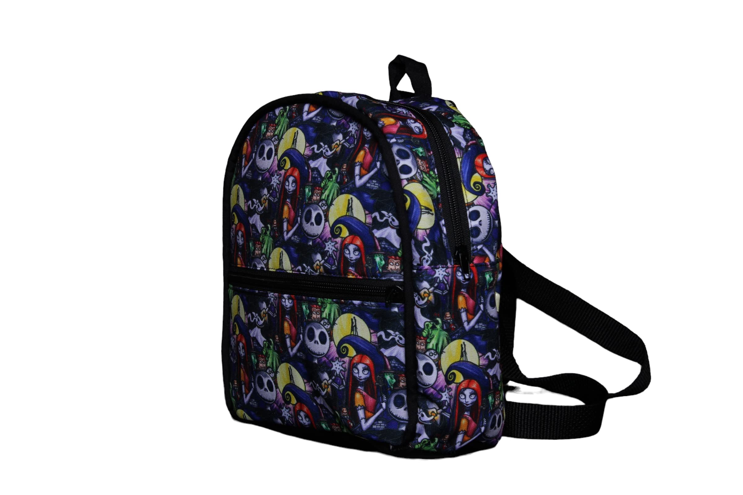 Nightmare Before Christmas Mini Backpack - Jack and Sally Themed Small Backpack for Cosplay, Halloween, Disney Fans | Perfect for Theme Parks, Conventions & Daily Use