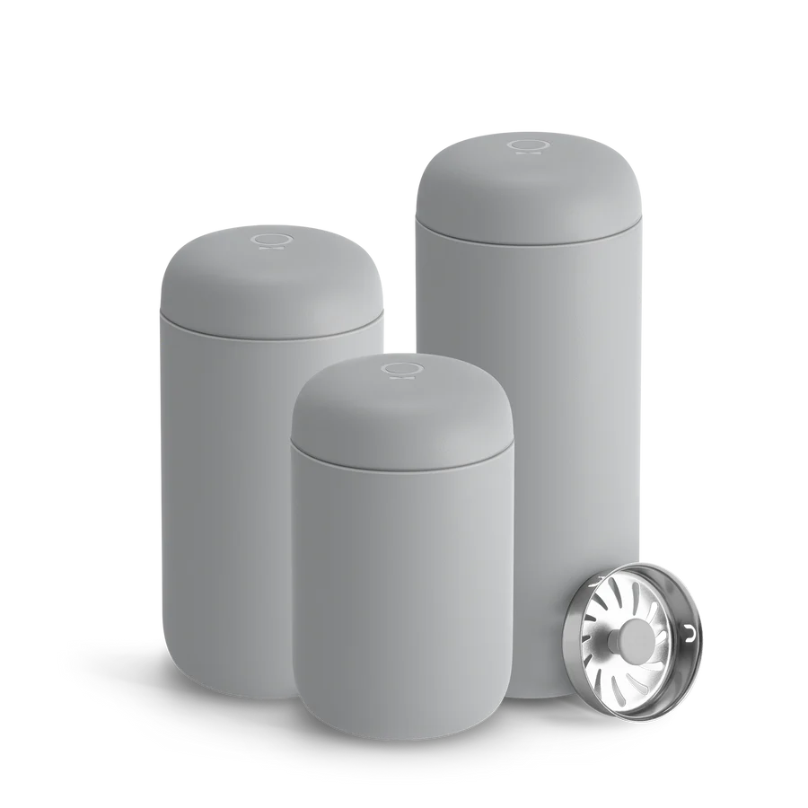 FELLOW Carter Move Mug 12oz (355ml) - Insulated Travel Coffee Mug with Leak-Proof Lid, Matte Grey - Perfect for Commuting, Hiking & Office Use