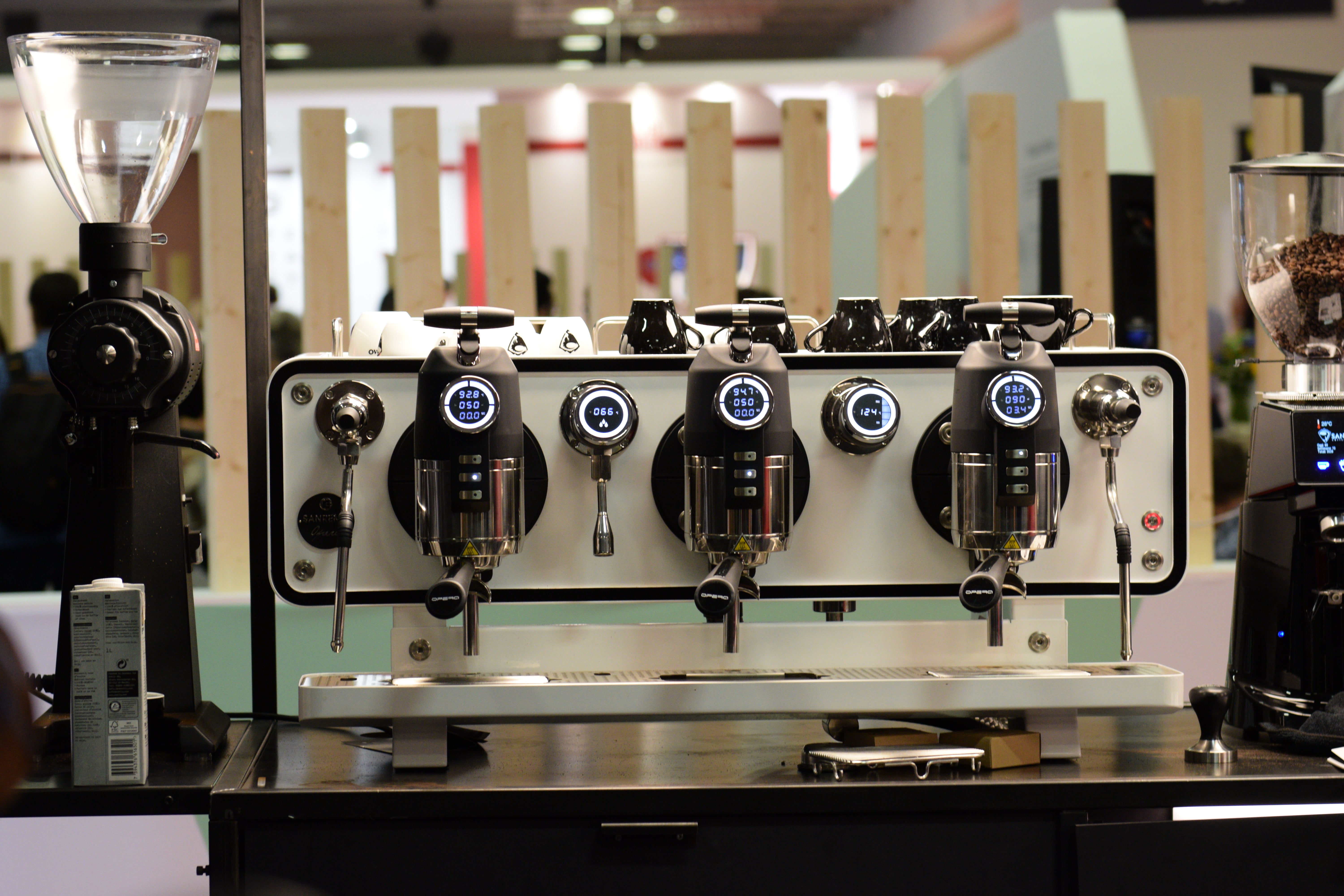 Sanremo Opera 2.0 Commercial Espresso Machine - 3 Group Semi-Automatic Coffee Maker in White | Perfect for Cafes, Restaurants & Coffee Shops
