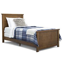 Signature Paneled Twin Bed Frame - Solid Wood Platform Bed with Headboard & Footboard - Perfect for Kids, Teens & Guest Rooms - Ideal for Small Spaces & Modern Bedroom Decor