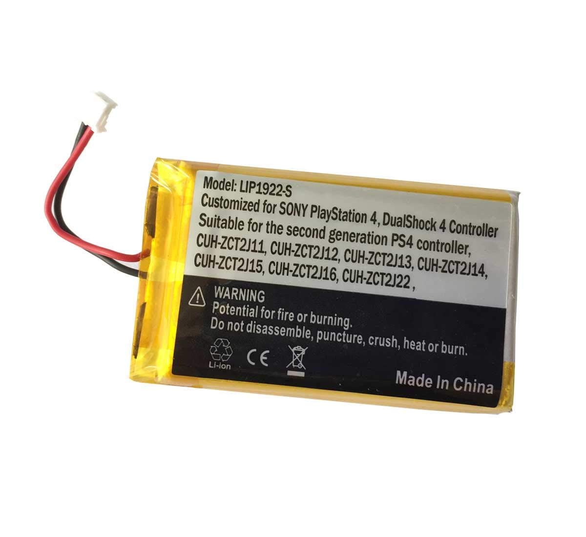 Original Lithium Battery LIP1922-S 3.7V 2200mAh Replacement Battery for PS4 Controller - Compatible with DUALSHOCK 4 Wireless Controller & PS4 Pro CUH-ZCT2 - Long-Lasting Gaming Power for Extended Play Sessions
