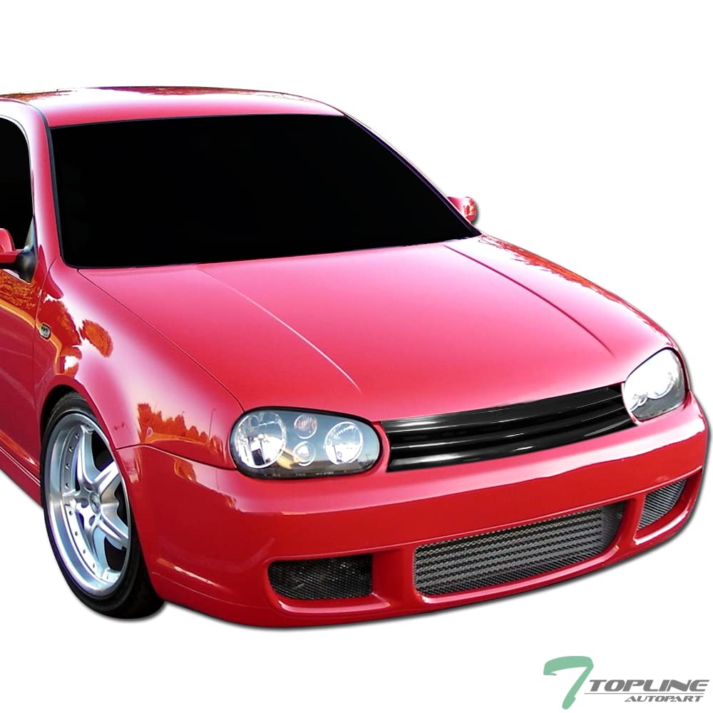 1999-2006 VW Golf GTI R32 MK4 Glossy Black Front Bumper Grill Replacement - Perfect Fit for MK4 Volkswagen Models, Enhances Vehicle Appearance & Aerodynamics