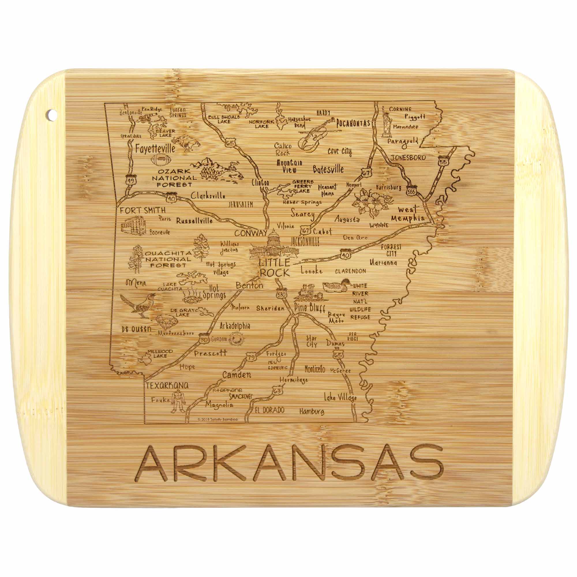 Premium Arkansas Wood Cutting Board - 11