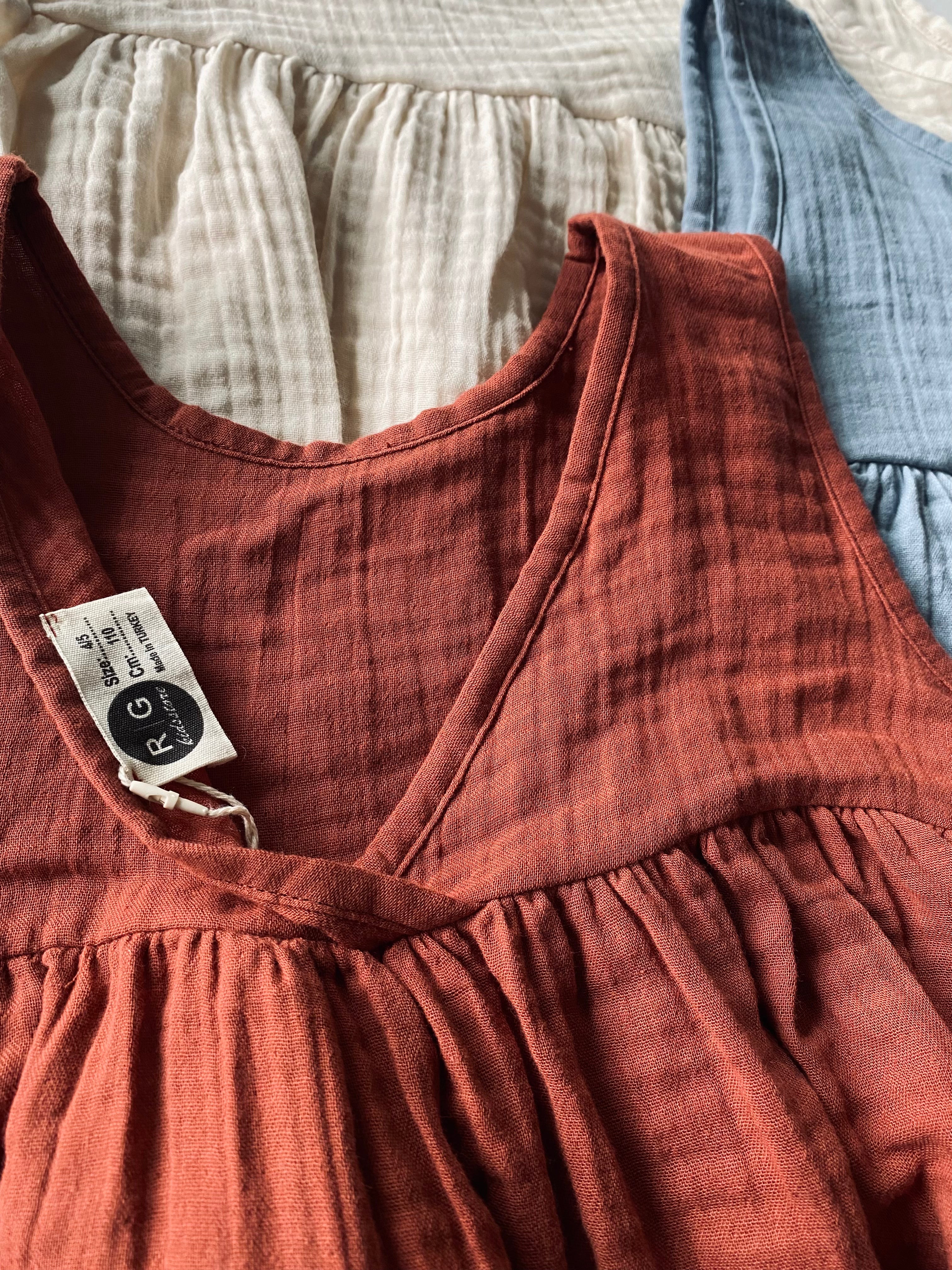 Muslin Baby Dress with Adjustable Straps - Soft & Breathable Cotton for Newborns & Infants - Perfect for Playtime, Outings & Special Occasions