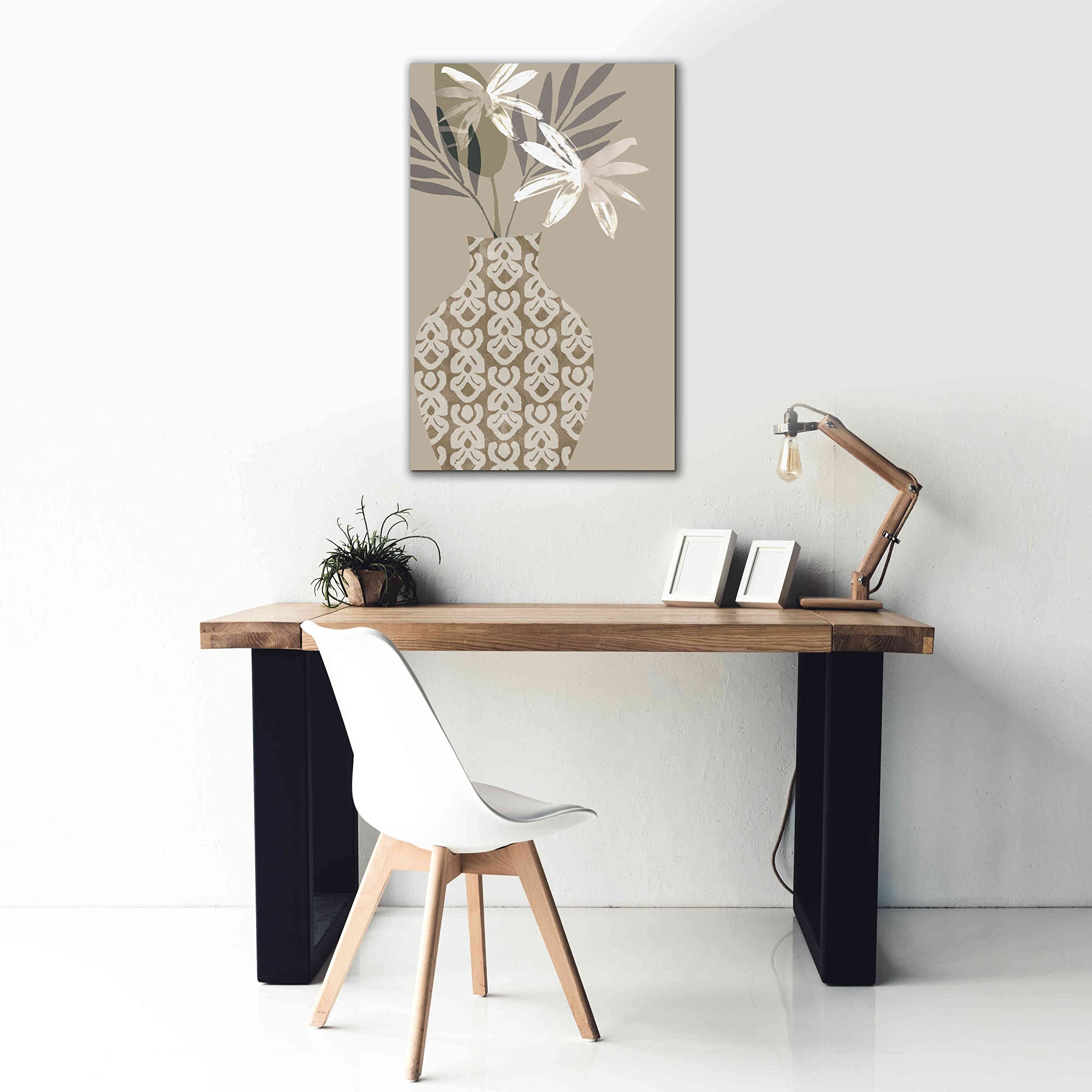 Flora Kouta Graffiti Decorative Vase I Giclee Canvas Wall Art - 26x40 Inches Modern Home Decor for Living Room, Bedroom & Office
