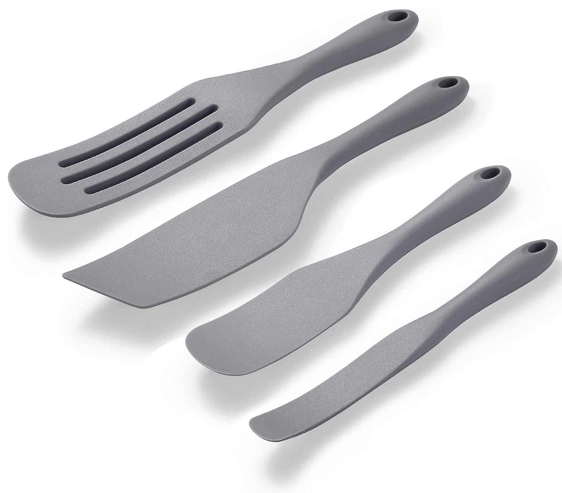 Premium Silicone Spurtle Set - 4-Piece Heat-Resistant Cooking Utensils for Nonstick Cookware | Perfect for Baking, Whisking, Smashing, Scooping & Spreading | Ideal for Kitchen, Restaurant & Home Cooking