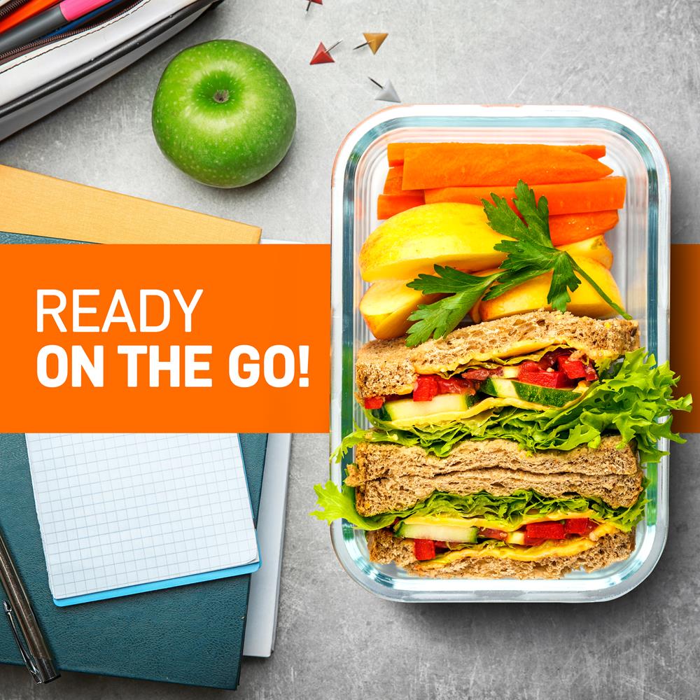 Premium High Borosilicate Glass Food Storage Containers - Airtight, Microwave & Oven Safe - Perfect for Meal Prep, Leftovers & Freezer Storage