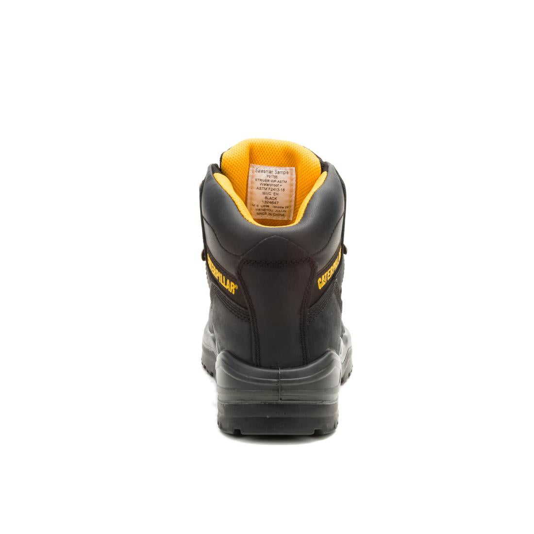 Striver Men's Waterproof Steel Toe Work Boots - Black Safety Shoes for Construction, Warehouse & Outdoor Work