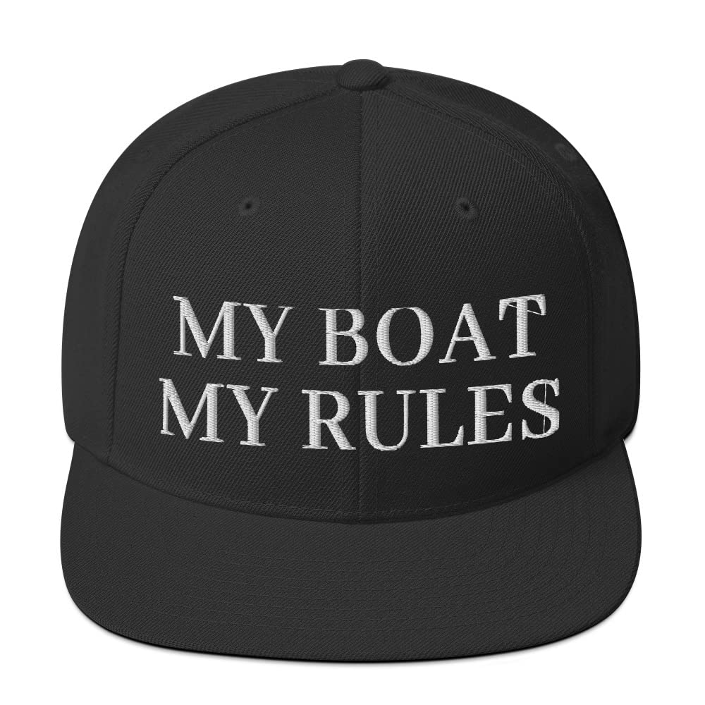 My Boat My Rules Captain Hat - Embroidered Snapback for Boating Fun