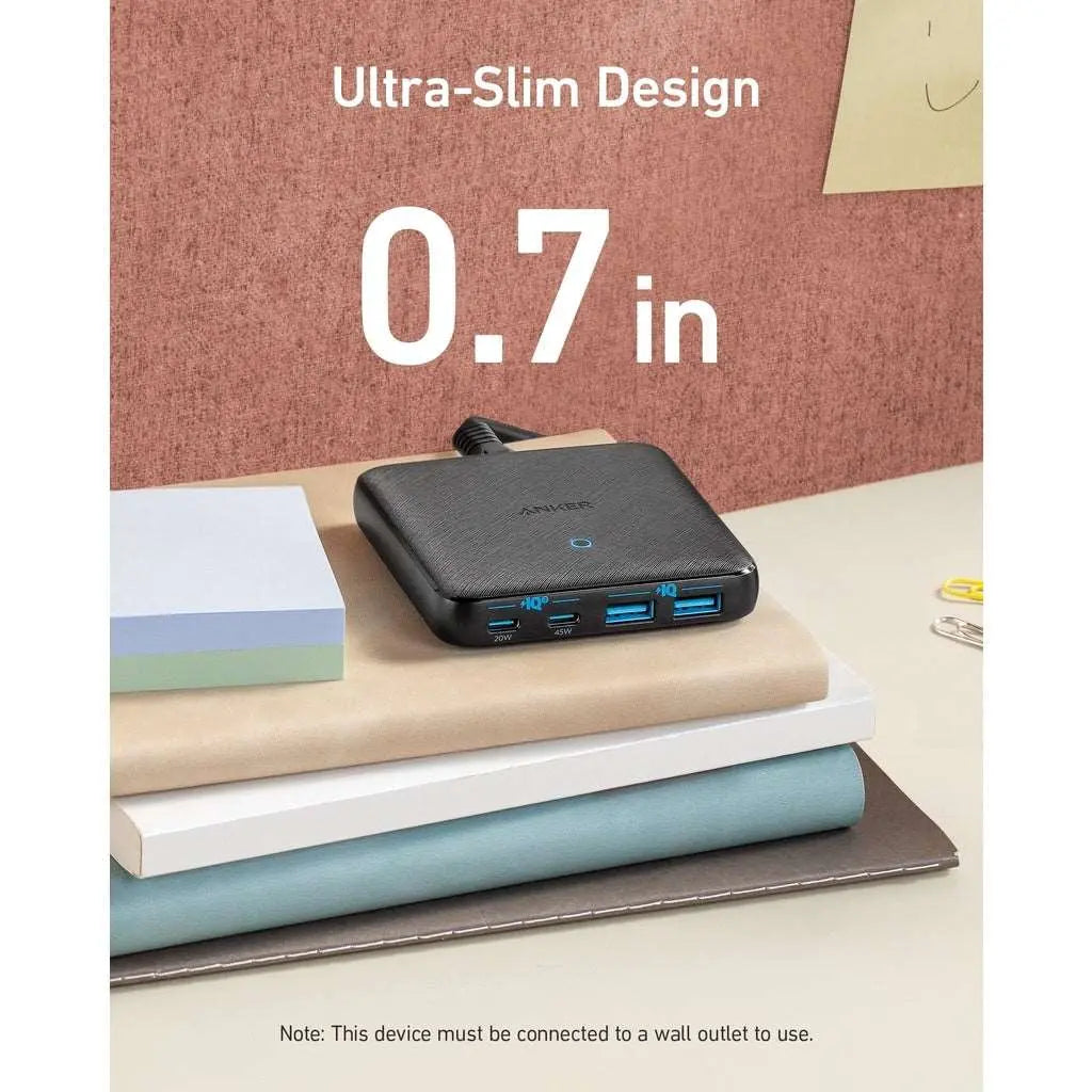 543 Powerport Atom III 65W Slim USB C Wall Charger A2046 - Fast Charging for iPhone, MacBook, iPad & More - Perfect for Travel, Home & Office Use