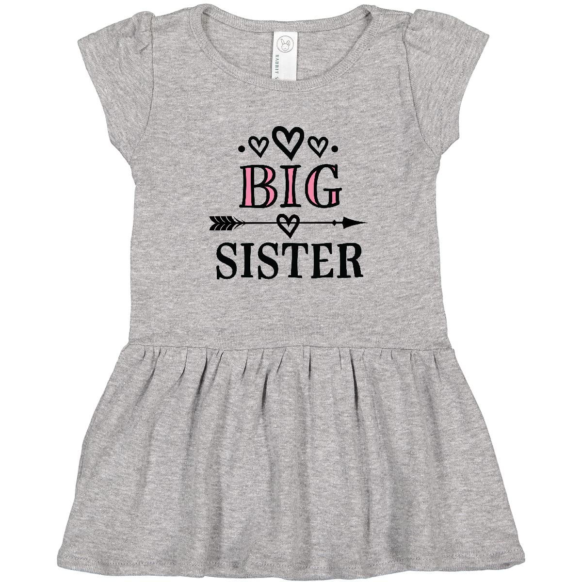 Inktastic Big Sister Announcement Toddler Dress - Cute & Comfortable Baby Girl Outfit for Sibling Reveal, Family Photos & Special Occasions